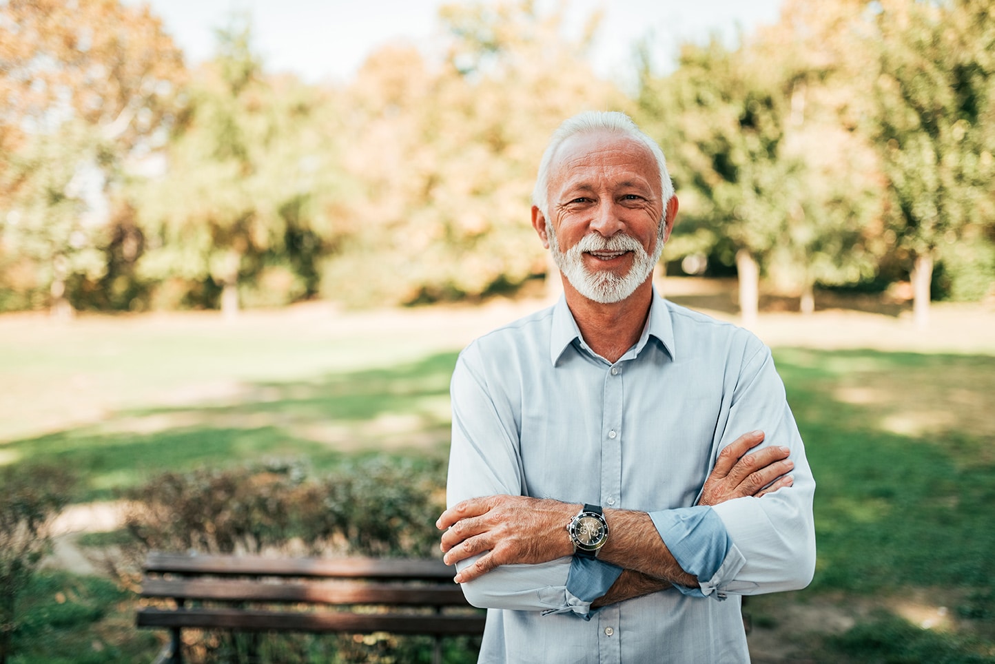 man smiling with dentures from longpoint dental in franklin tn