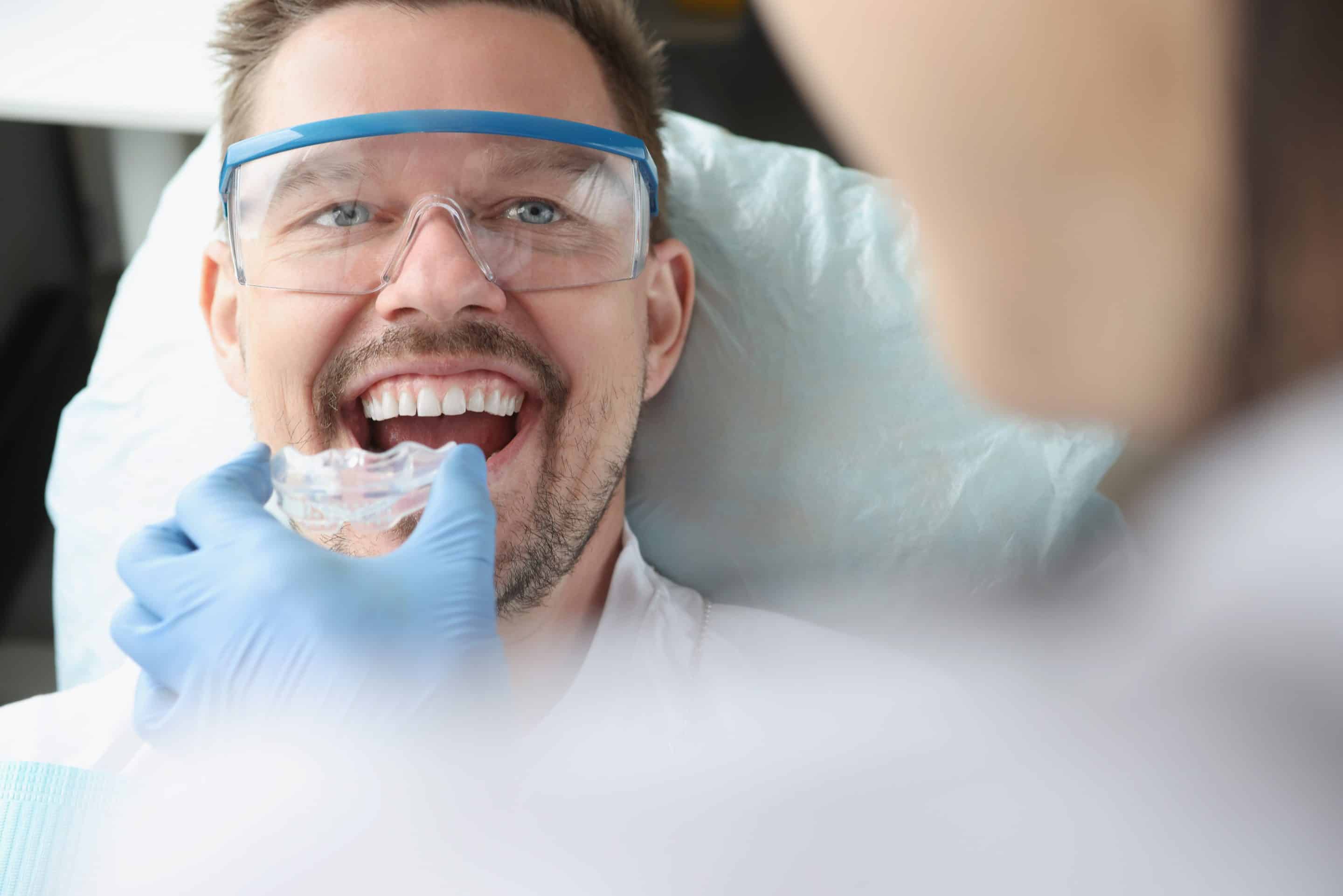 Man gets custom fit for dental guards in Franklin TN